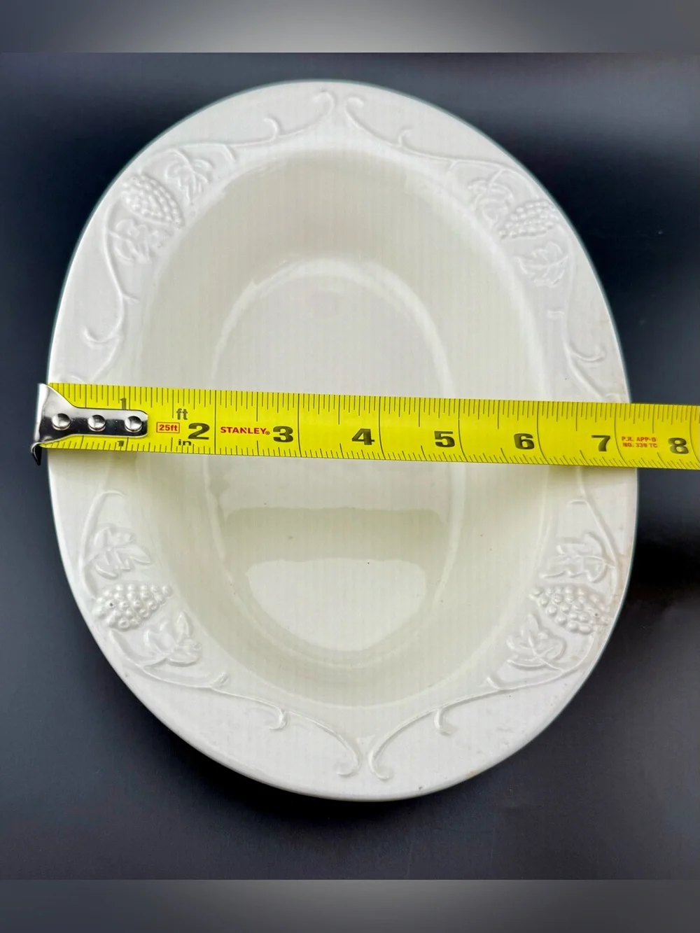 Red Cliff Ironstone vegetable serving bowl from their Grape pattern. Vintage